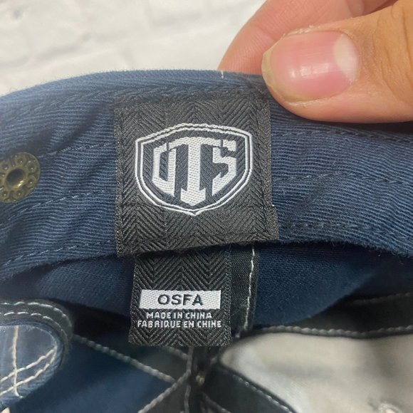 Seattle Seahawks Hat Cap Strap Back Gray Navy Blue Sports NFL Embroidered OTS - Picture 9 of 12